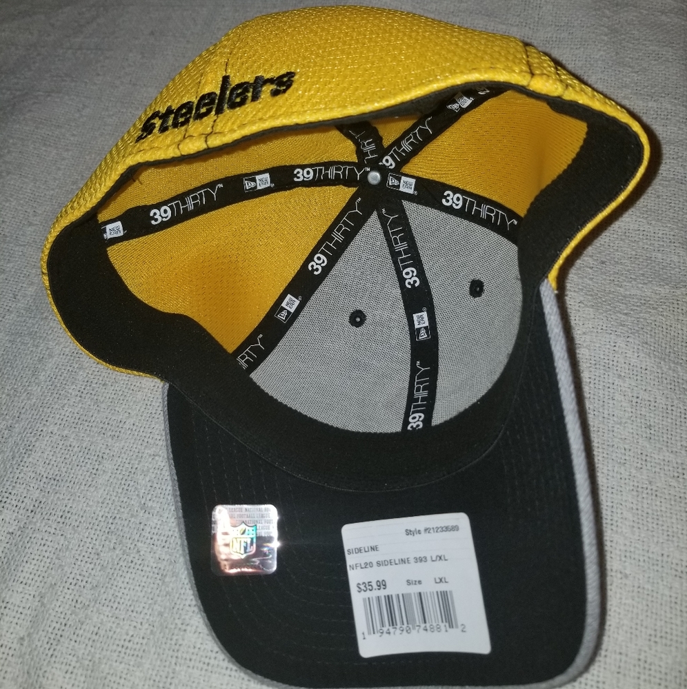 NEW WITH TAGS Steelers New Era 39Thirty hat L/XL - Picture 2 of 5
